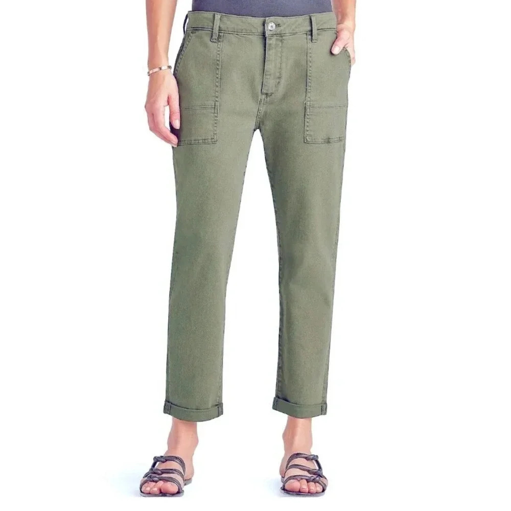 NEW Sam Edelman Women's Size 12 Green The Cargo Ankle Pants - Picture 1 of 5